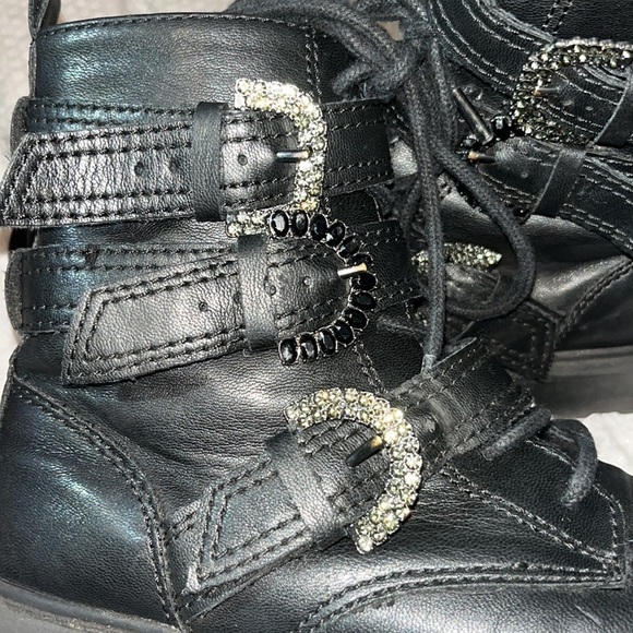 Zara Black Kids Jewel Boots Size 34 - Picture 13 of 15